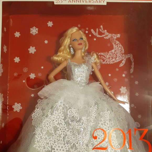 2013 BARBIE HOLIDAY EDITION 25 ANNIVERSARY NWT IN BOX NEW CONDITION - Picture 15 of 17